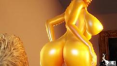 L uomo scopa donne dorate dal seno enorme